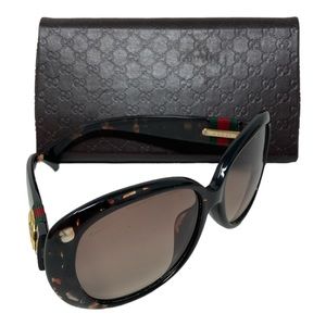 Gucci Dames GG 3644/S Brown Tortoise 56mm with Case.
